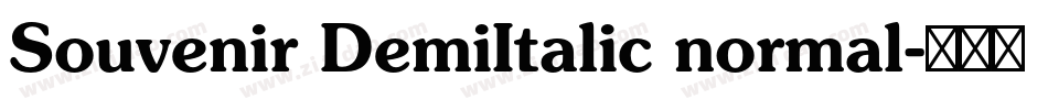 Souvenir DemiItalic normal字体转换